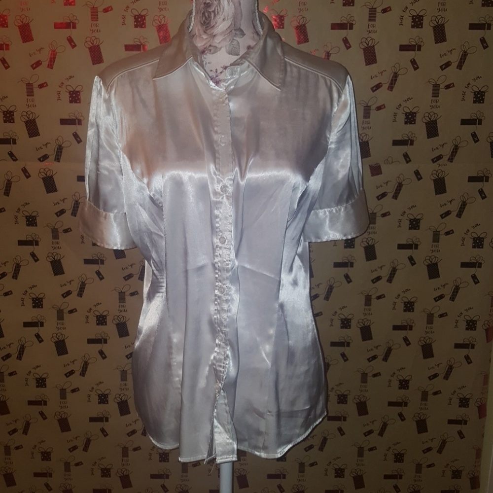 New York and Company satin like dress shirt